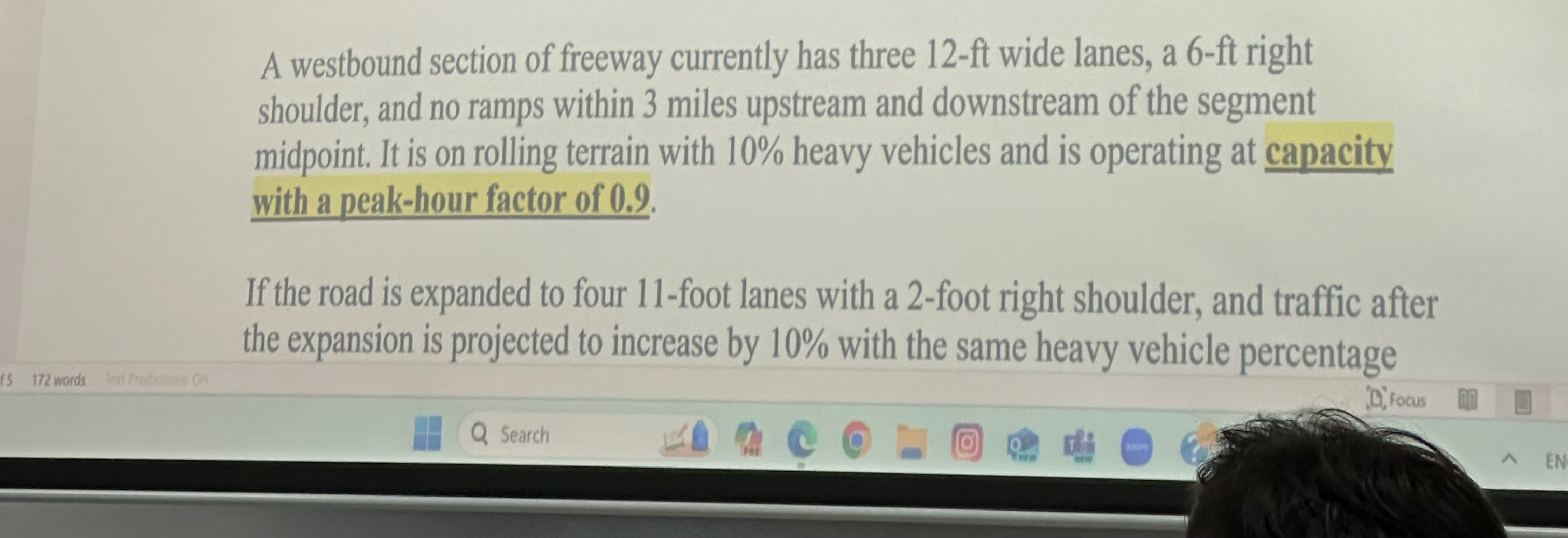 A westbound section of freeway currently has