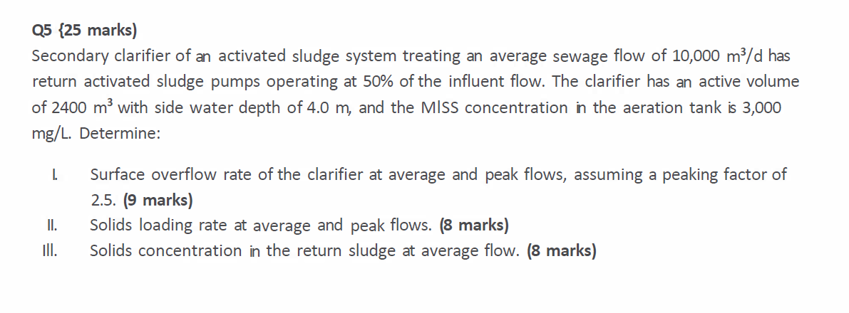 Secondary clarifier of an activated sludge system