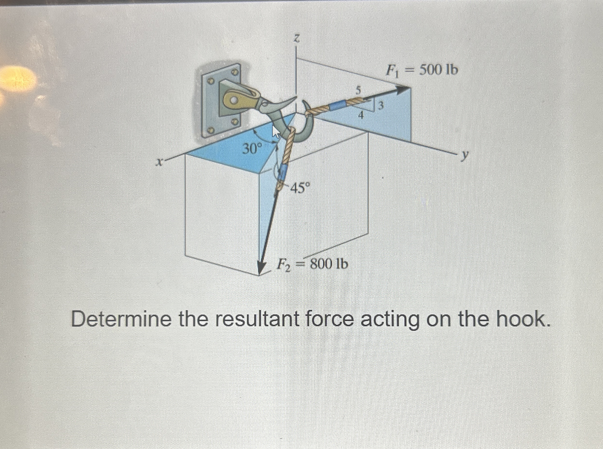 Determine the resultant force acting on the
