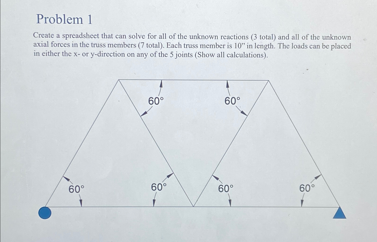 Problem 1 Create a spreadsheet that can solve for