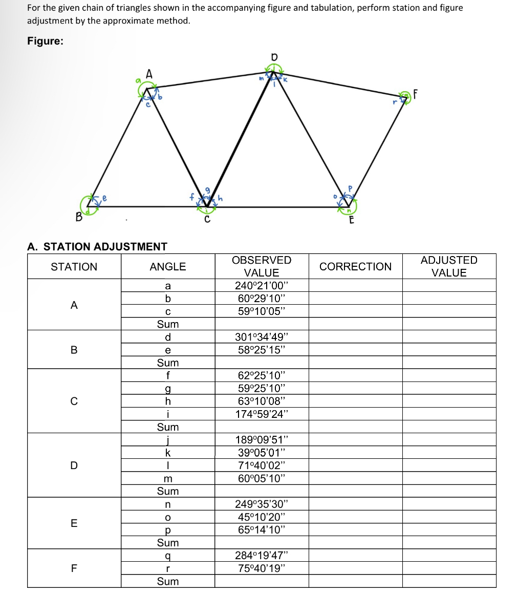 For the given chain of triangles shown in the