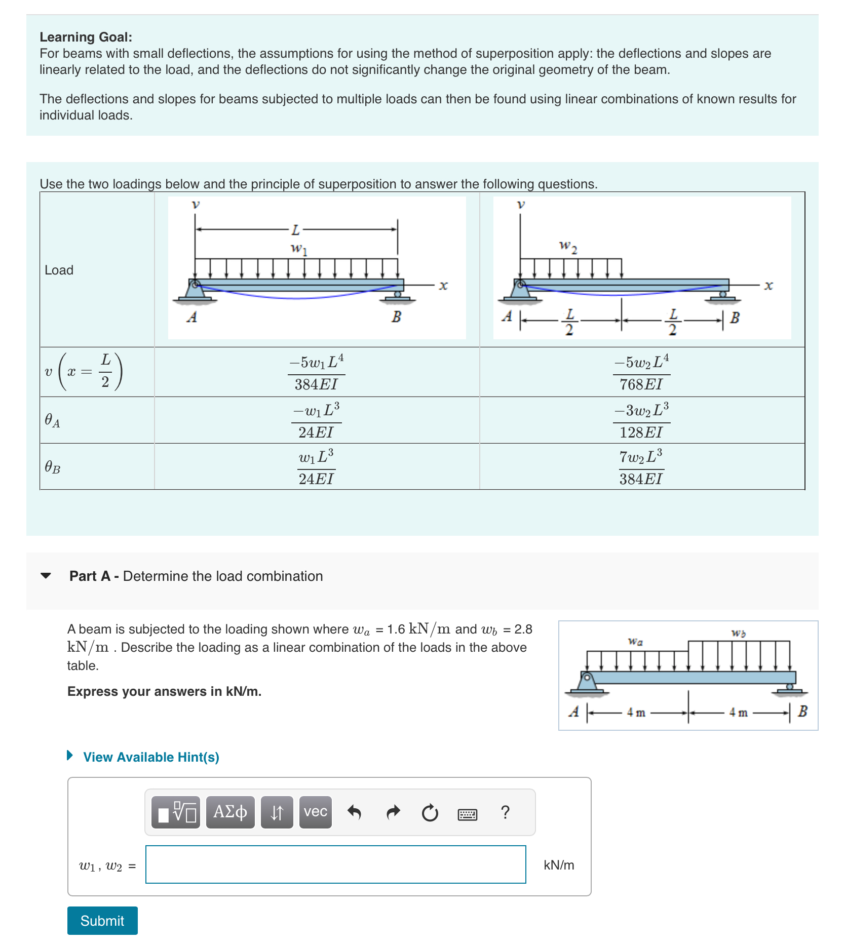 Learning Goal: For beams with small deflections,