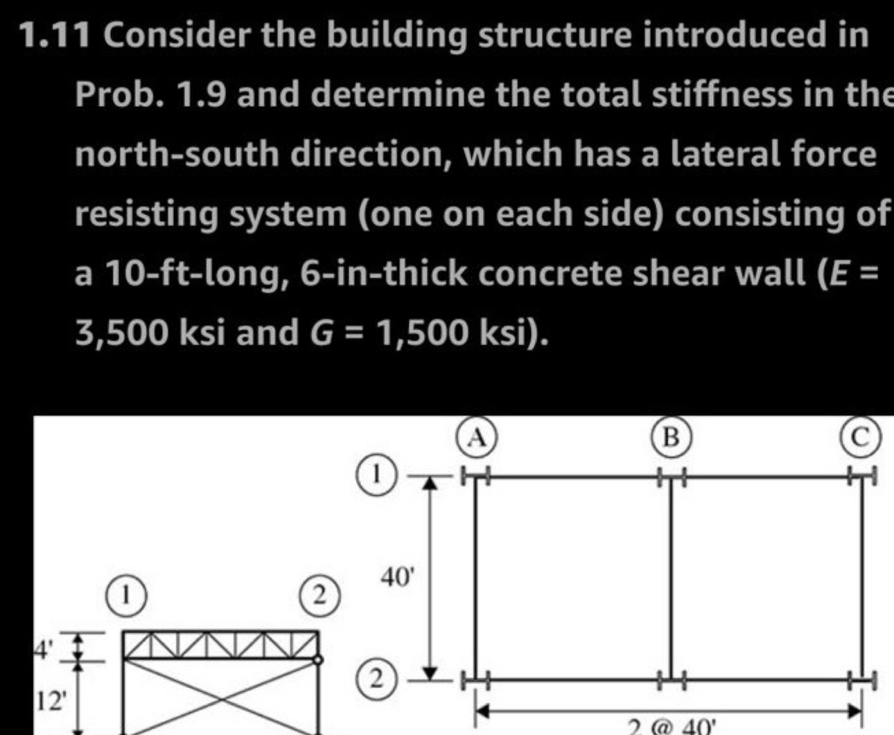 1 . 1 1 Consider the building structure