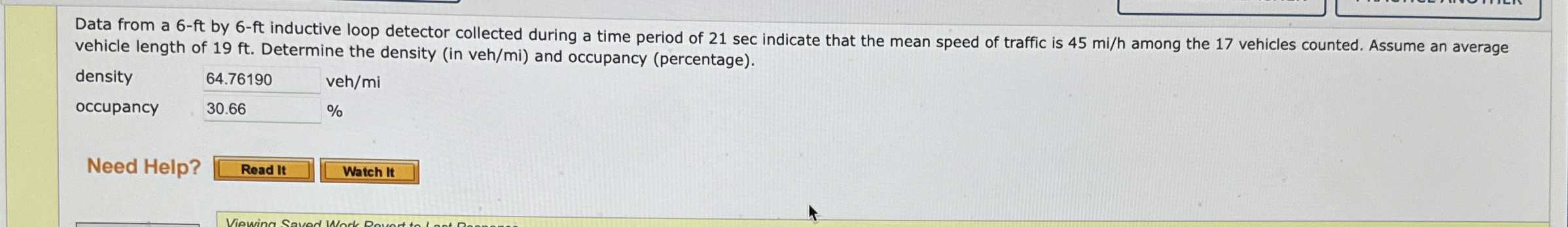Data from a 6 - ft by 6 - ft inductive loop