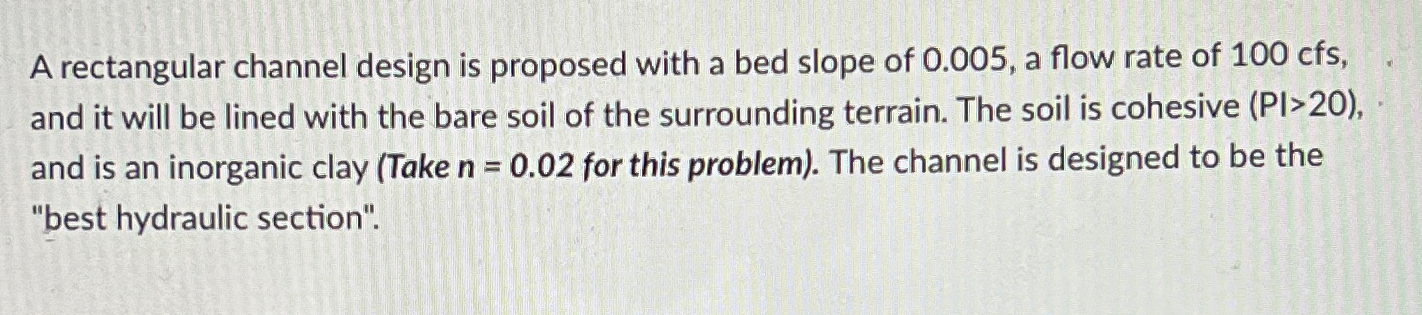 What is the shear stress on the bed of the