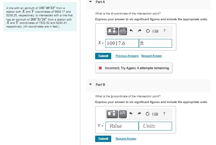 The x and Y coordinates ( in feet ) of station