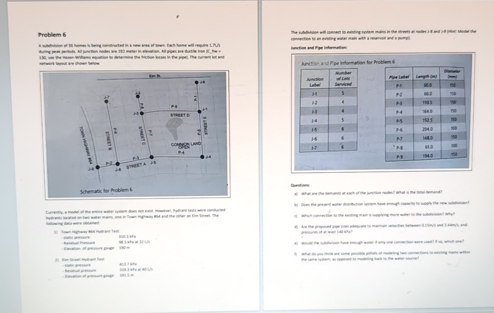 Problem 6 A subdivsion of 3 6 homes is beine