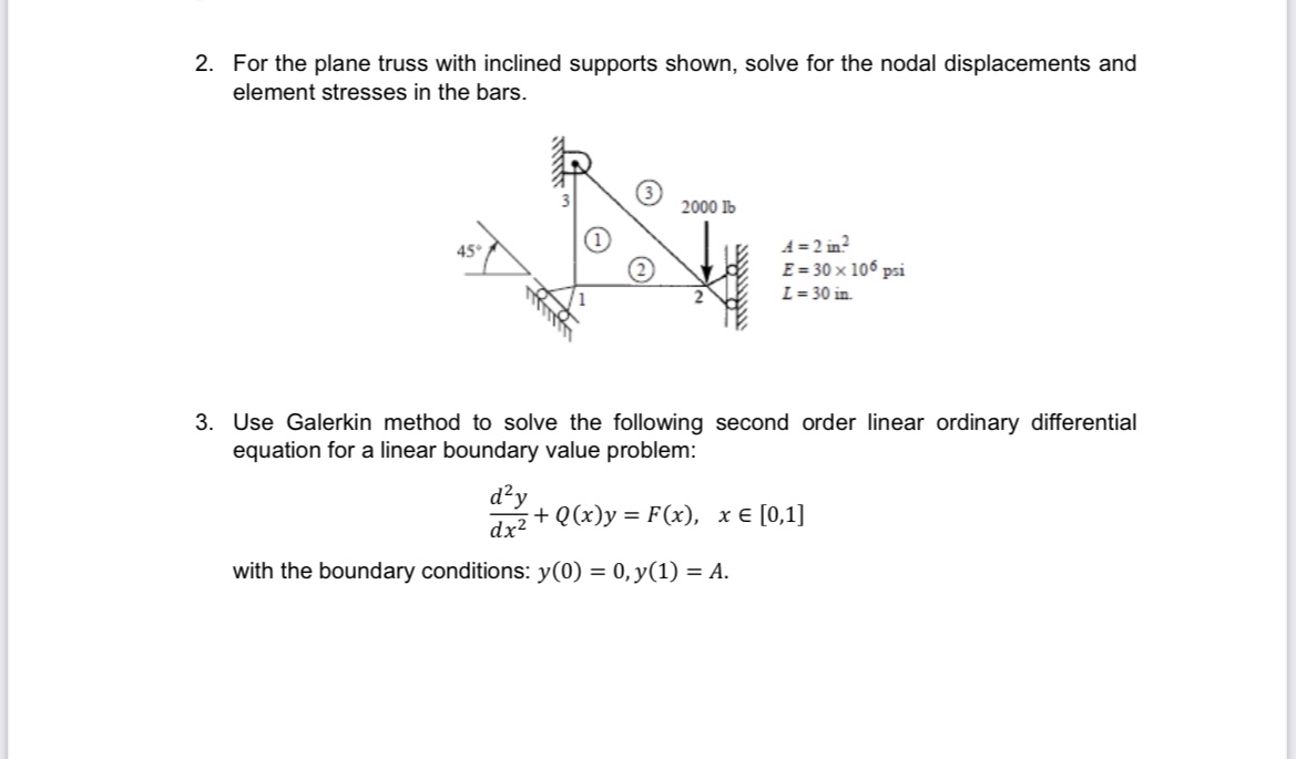 For the plane truss with inclined supports shown,