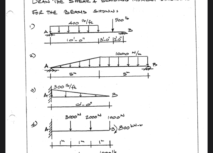FOR THE BEAMS SHOWN Number 4
