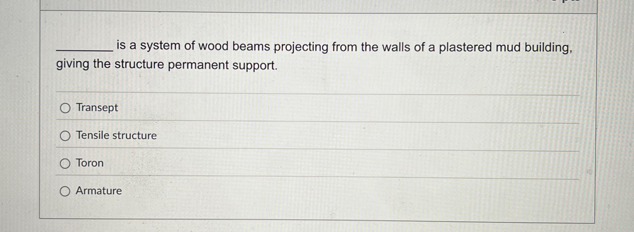 is a system of wood beams projecting from the
