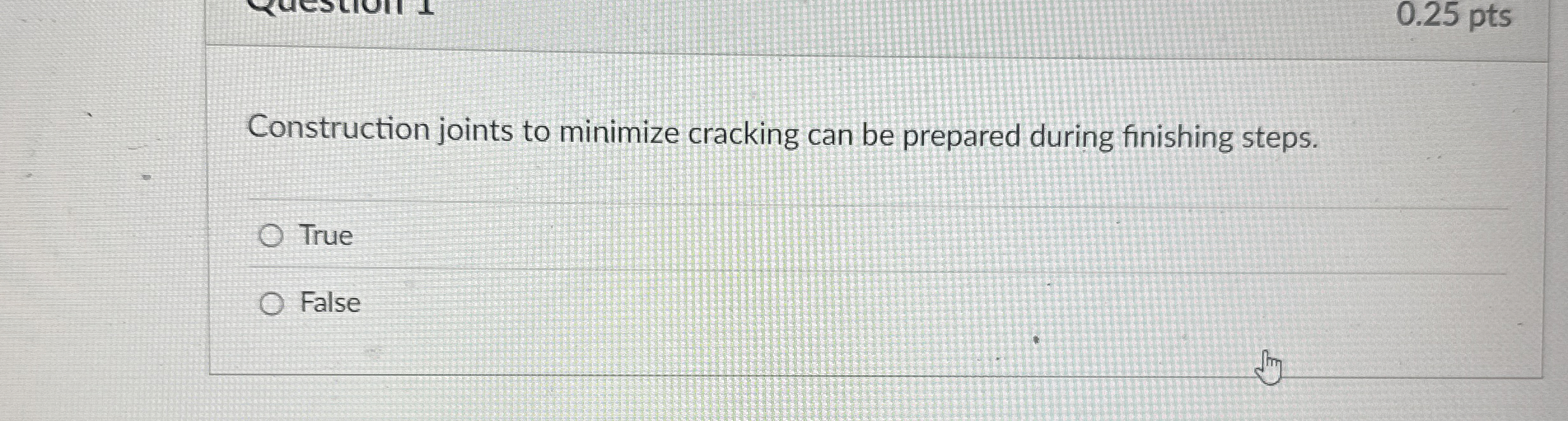 Construction joints to minimize cracking can be