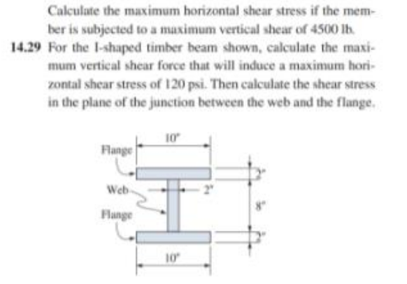 1 4 . 1 2 The timber box section ( a ) of Problem