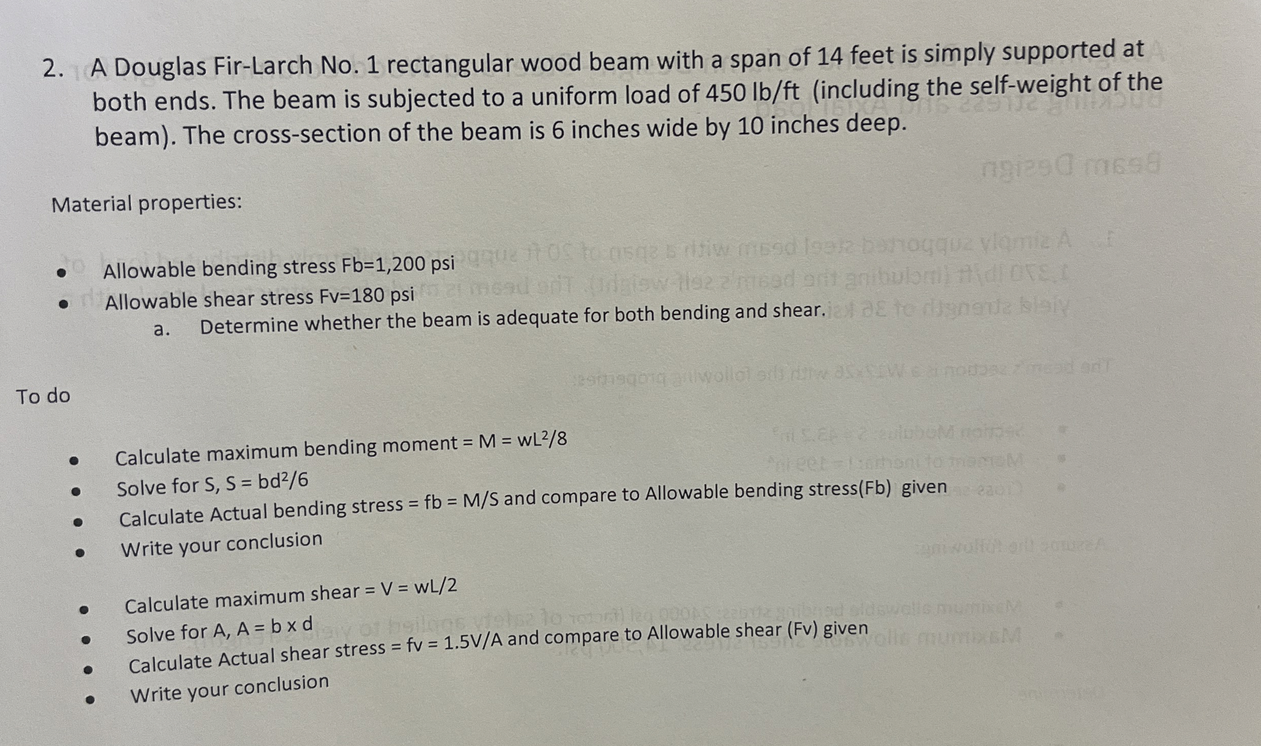 A Douglas Fir - Larch No . 1 rectangular wood