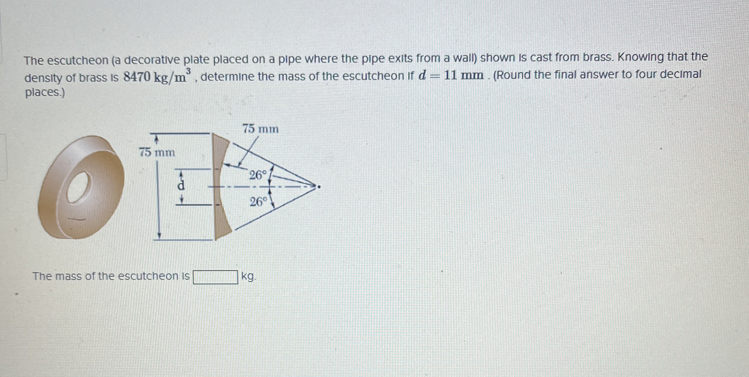 The escutcheon ( a decorative plate placed on a