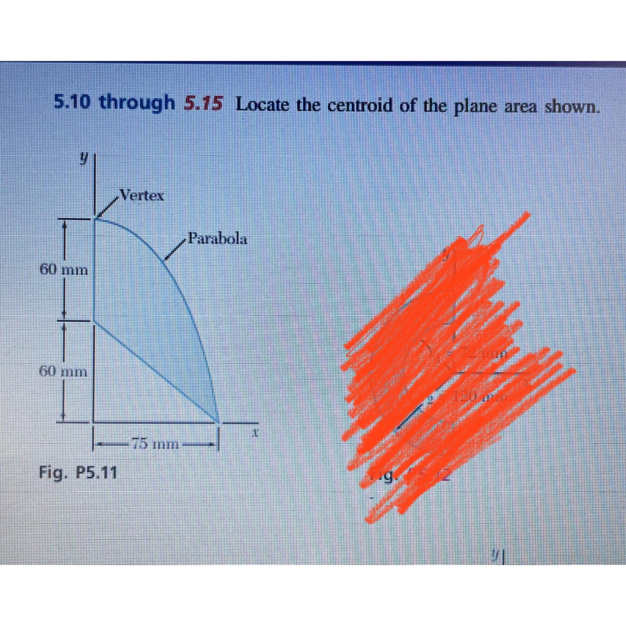 Locate the centroide for the plane area shown