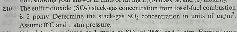 2 . 1 0 The sulfur dioxide ( S O 2 ) stack - gas