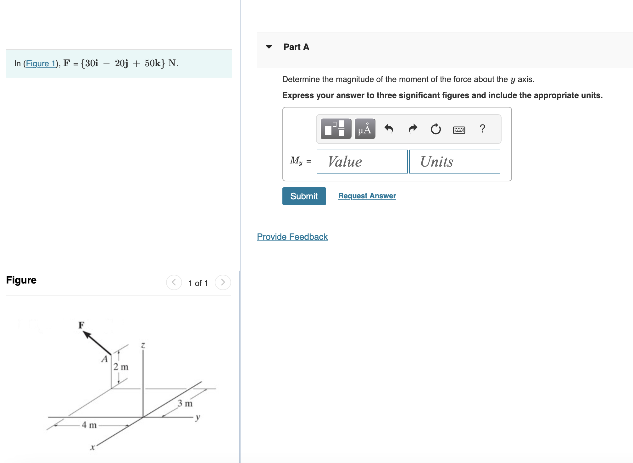 l n ( Figure 1 ) , F = { 3 0 i - 2 0 j + 5 0 k }