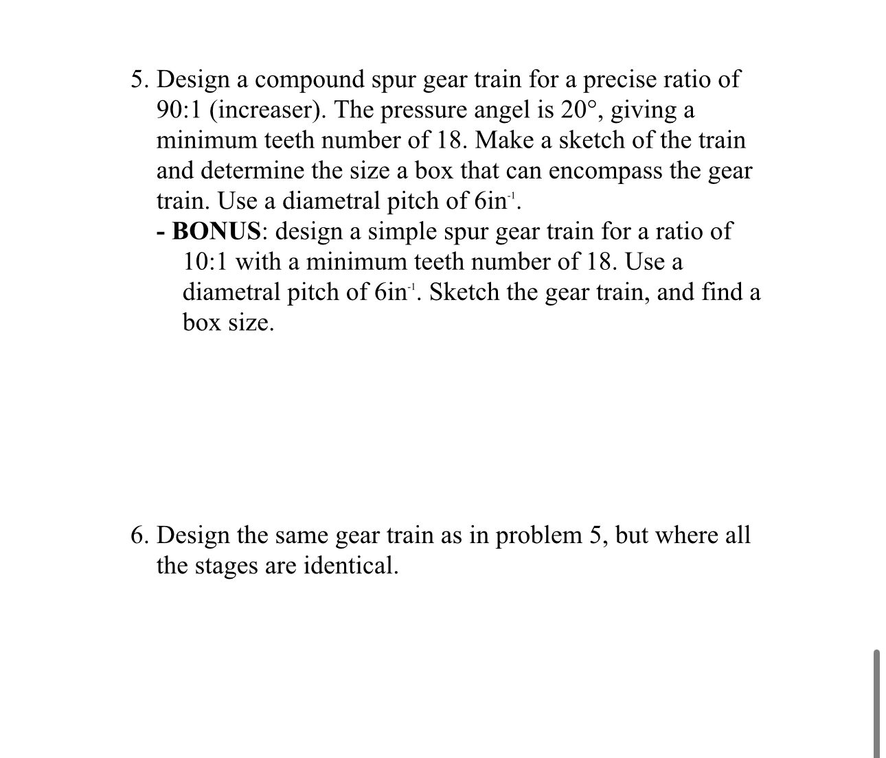 Design a compound spur gear train for a precise