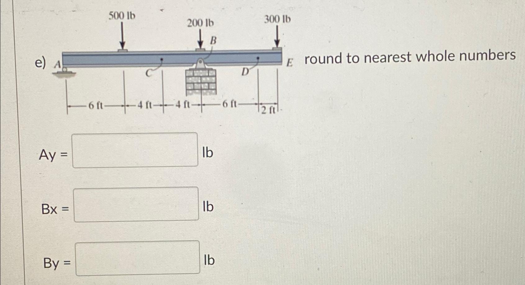 round to nearest whole numbers A y = B x = B y =