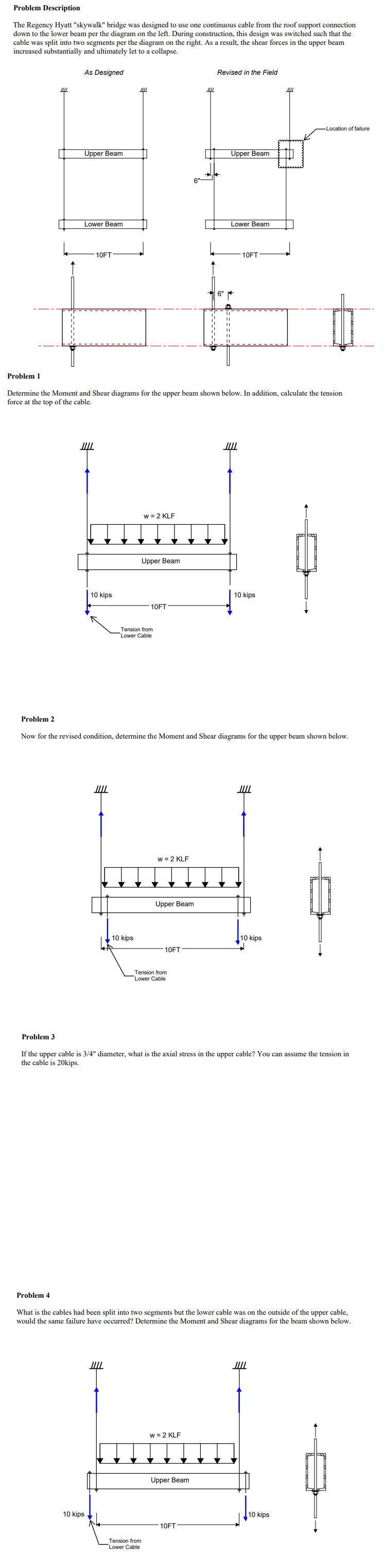 The Regency Hyatt "skywalk" bridge was designed