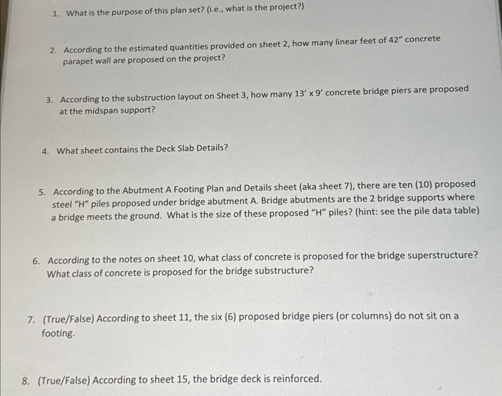 What is the purpose of this plan set? ( i . e . ,