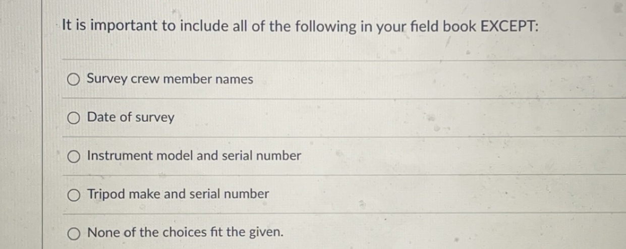 It is important to include all of the following