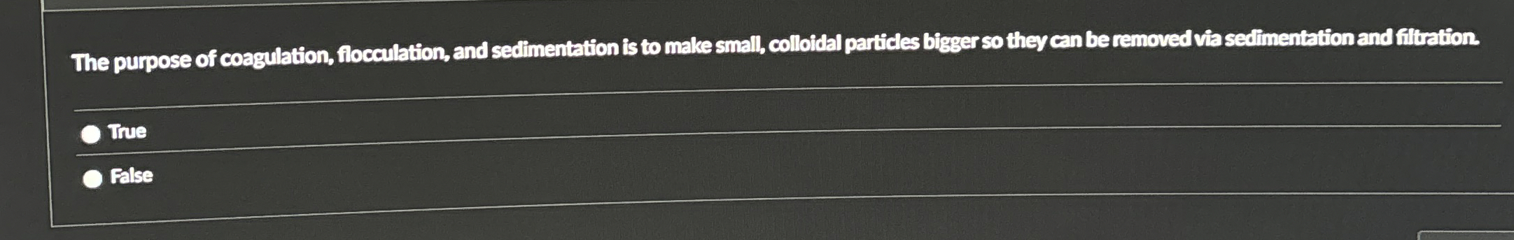 The purpose of coagulation, flocculation, and
