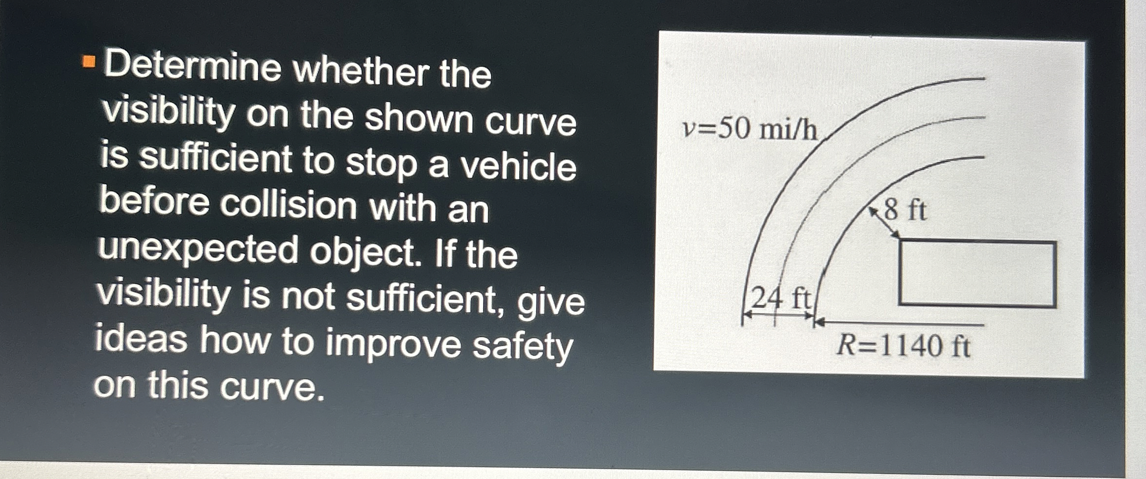 Determine whether the visibility on the shown
