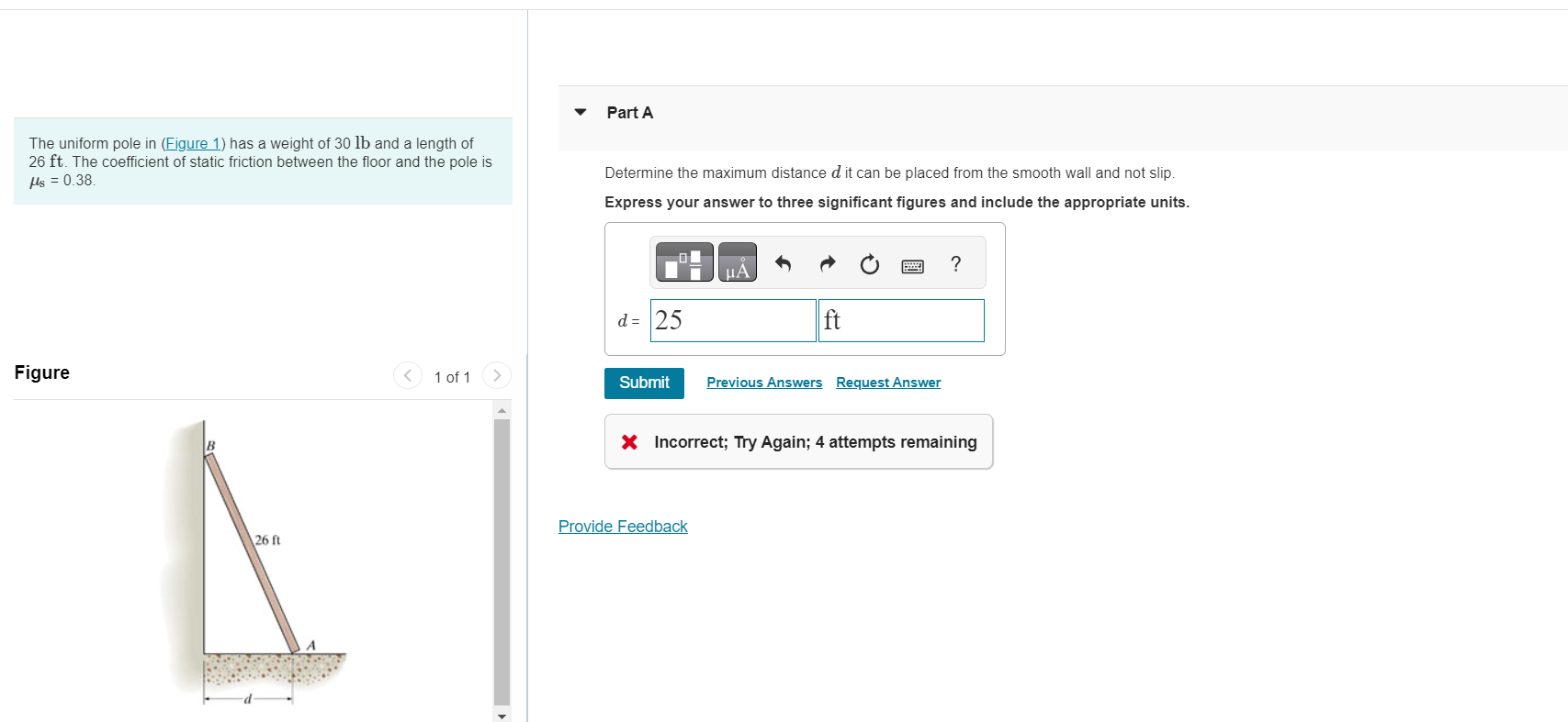 Determine the maximum distance d can be without