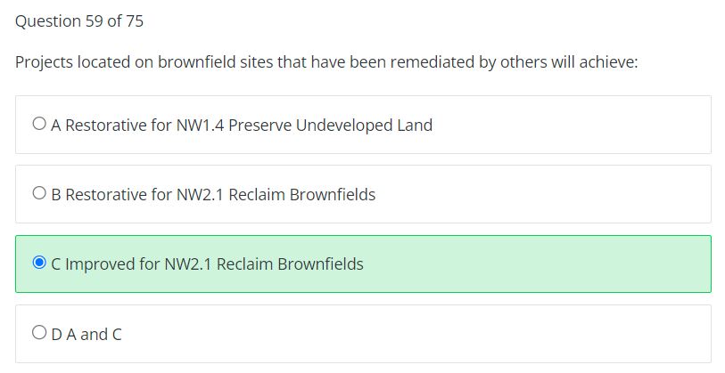 Projects located on brownfield sites that have