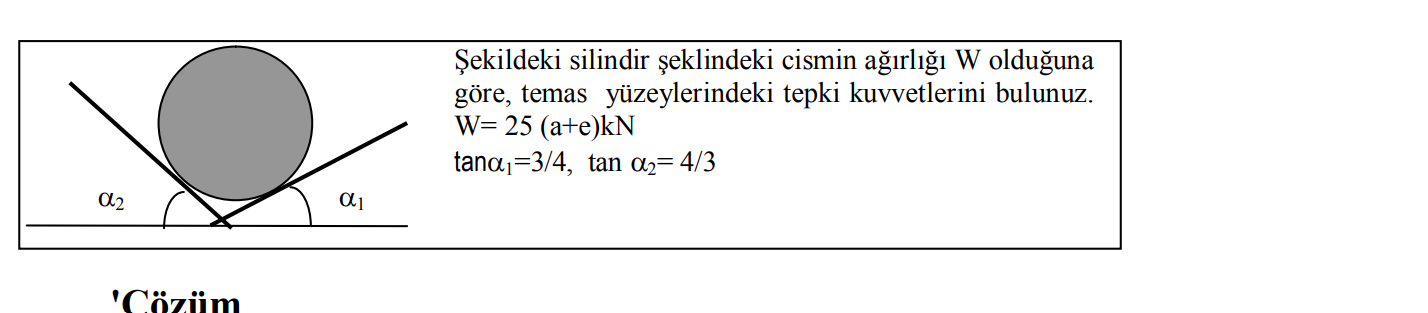 ekildeki silindir eklindeki cismin a rl W oldu