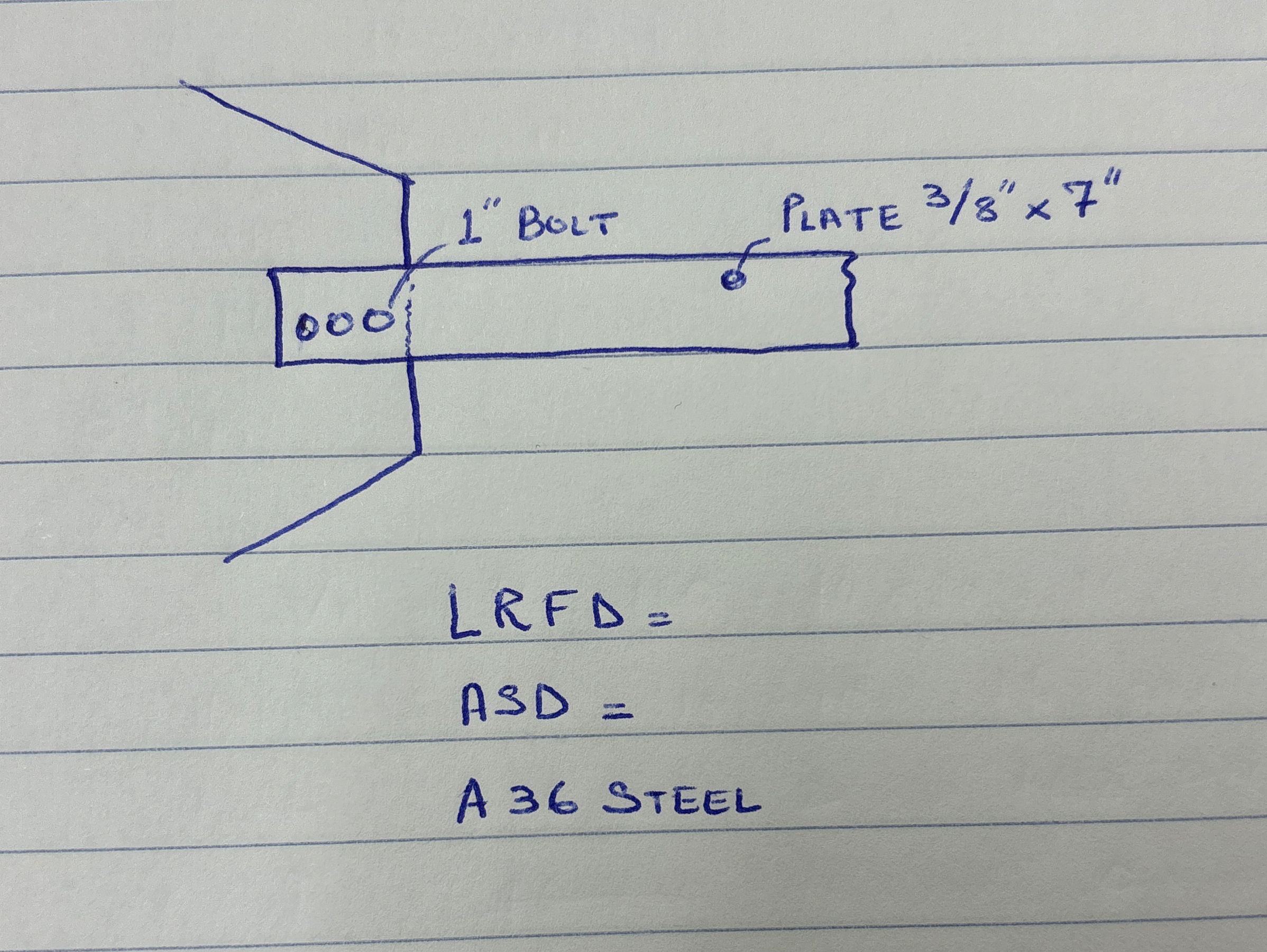 Find A 3 6 steel LRFD = ASD =