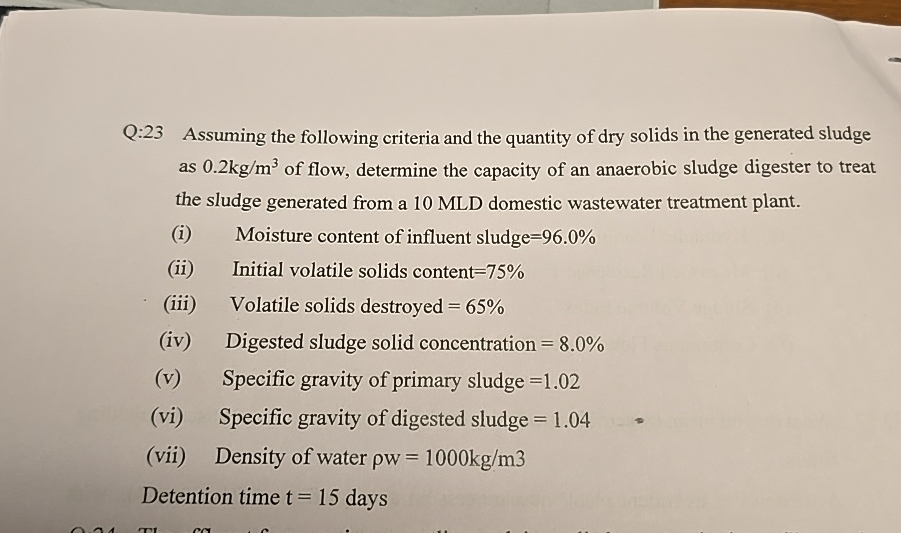 Q: 2 3 Assuming the following criteria and the