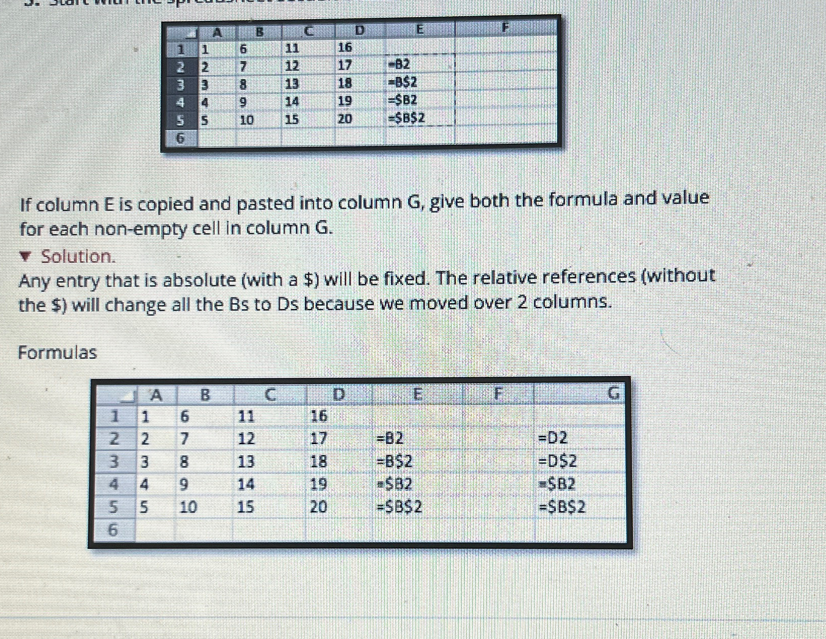 \ table [ [ E , A , B , C , D , E . , I ] , [ 1 ,