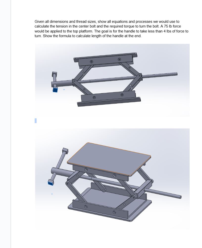 Given all dimensions and thread sizes, show all