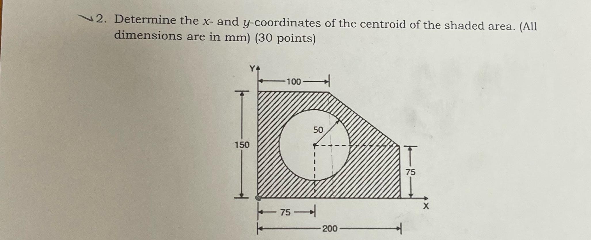 Determine the x - and y - coordinates of the