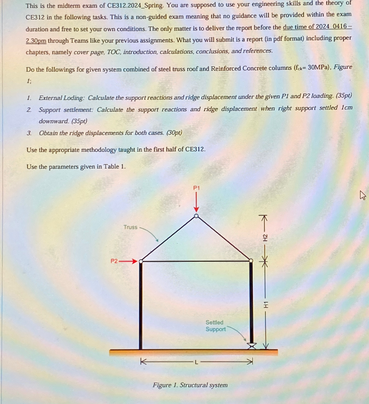 This is the midterm exam of CE 3 1 2 . 2 0 2 4 _