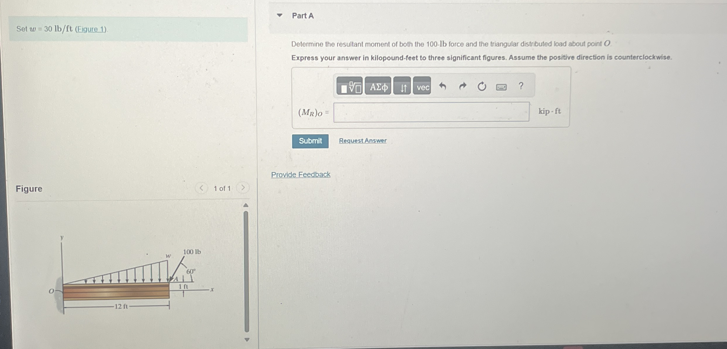 Set w = 3 0 l b f t ( Figure 1 ) . Figure 1 of 1