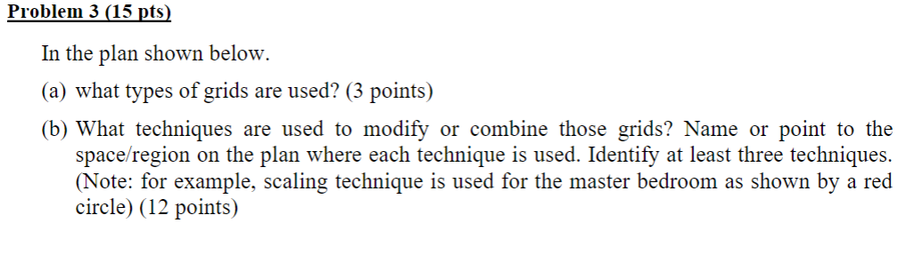 Problem 3 ( 1 5 pts ) In the plan shown below. (
