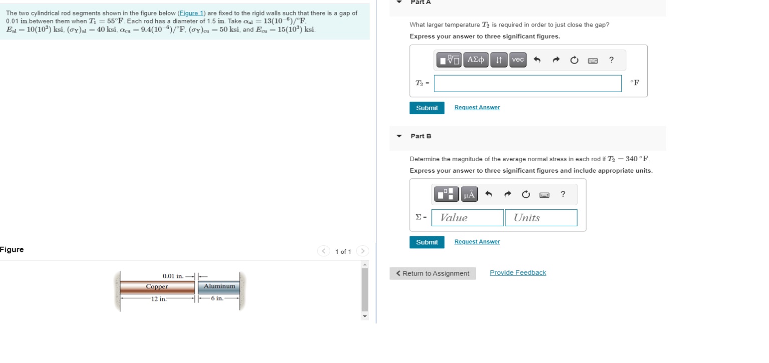 The two cylindrical rod segments shown in the