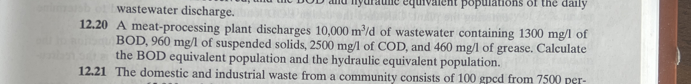 1 2 . 2 0 A meat - processing plant discharges 1