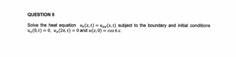 Further Differential Equation Solve the heat