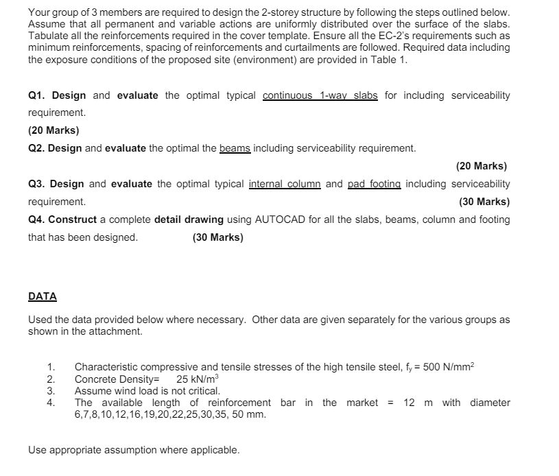 Assume that all permanent and variable actions