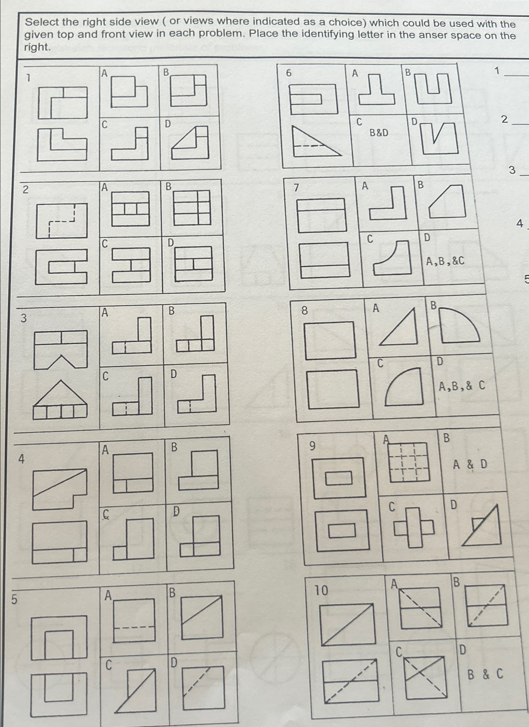 Select the right side view ( or views where