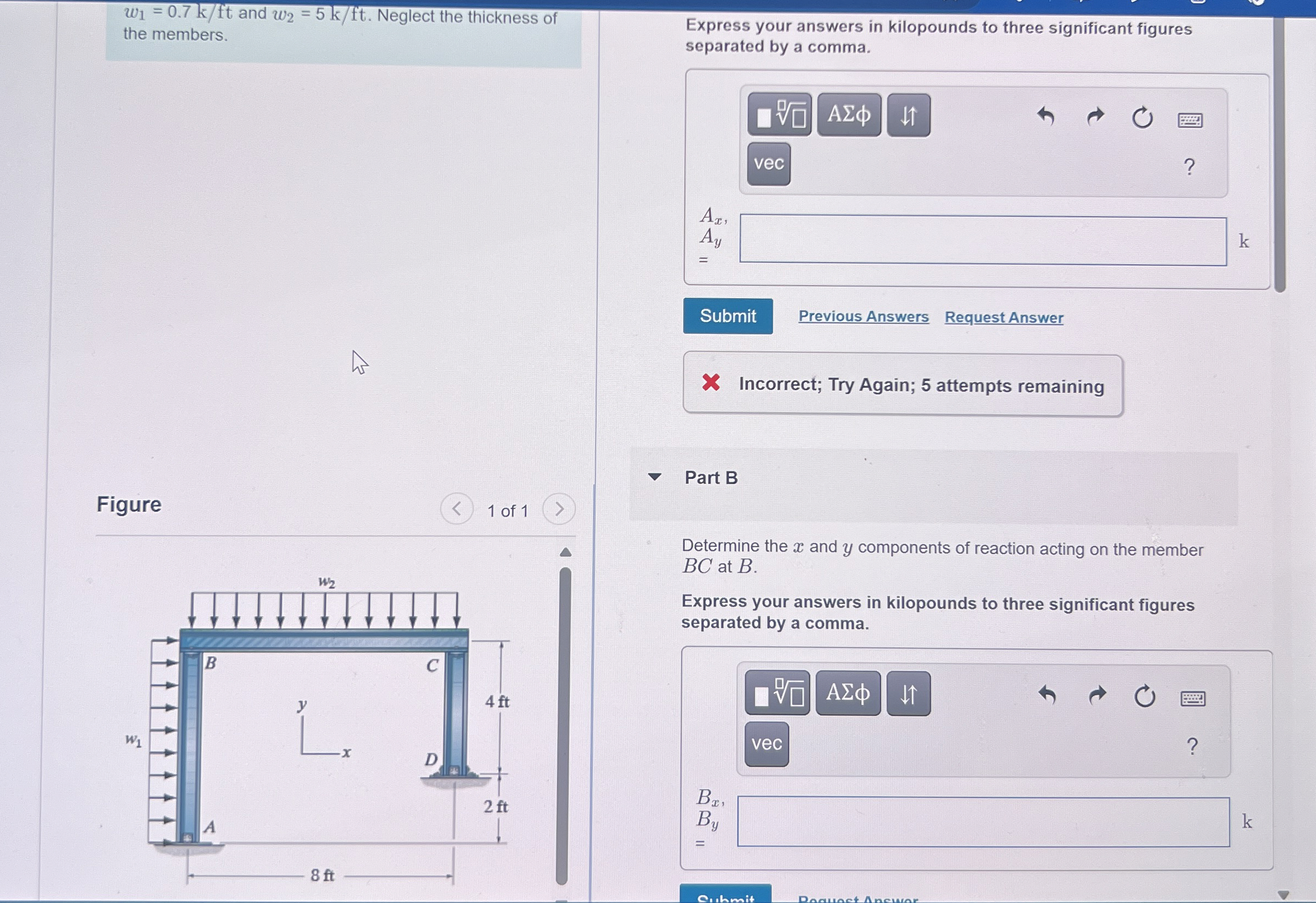 Assume that the support at D is a fixed support
