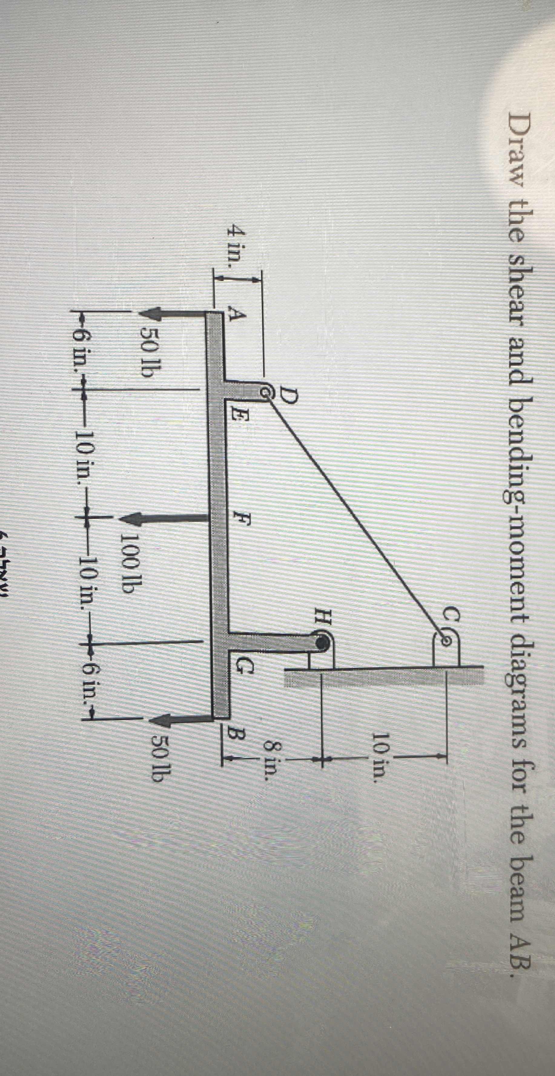 Draw the shear and bending - moment diagrams for