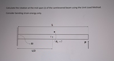 Calculate the rotation at the mid - span ( i ) of