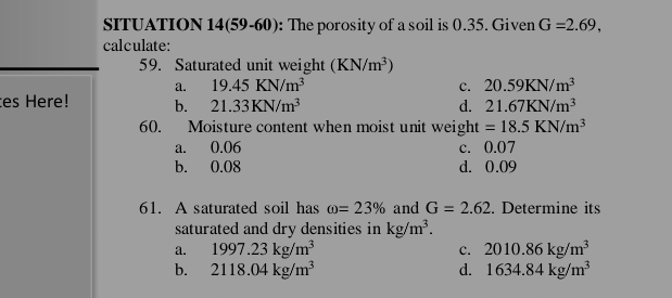 SITUATION 1 4 ( 5 9 - 6 0 ) : The porosity of a