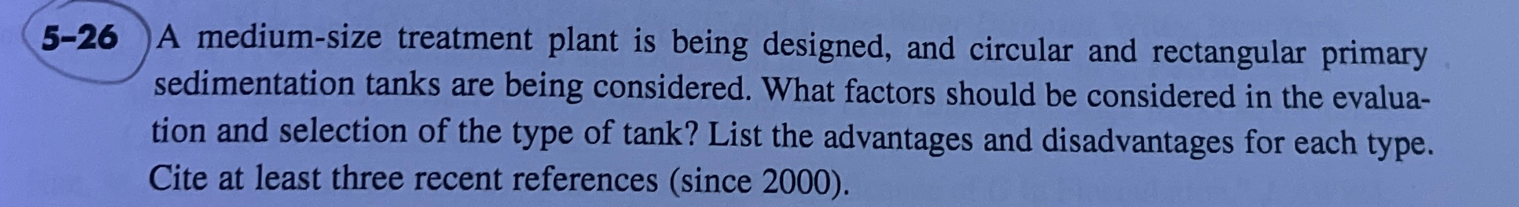 5 - 2 6 A medium - size treatment plant is being