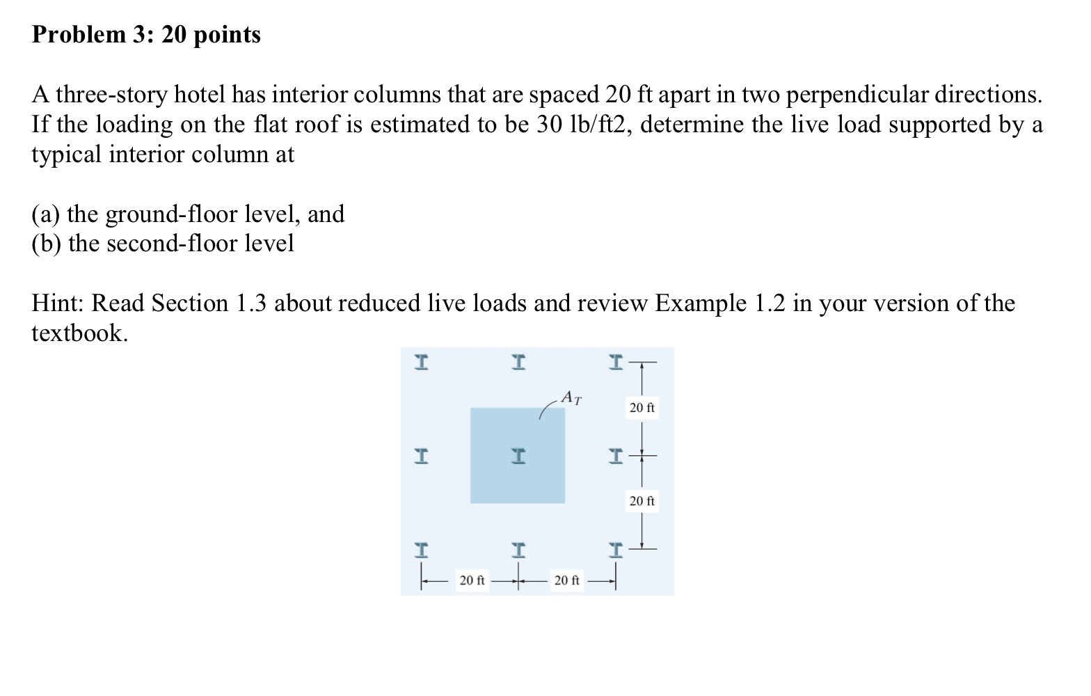 Problem 3 : 2 0 points A three - story hotel has